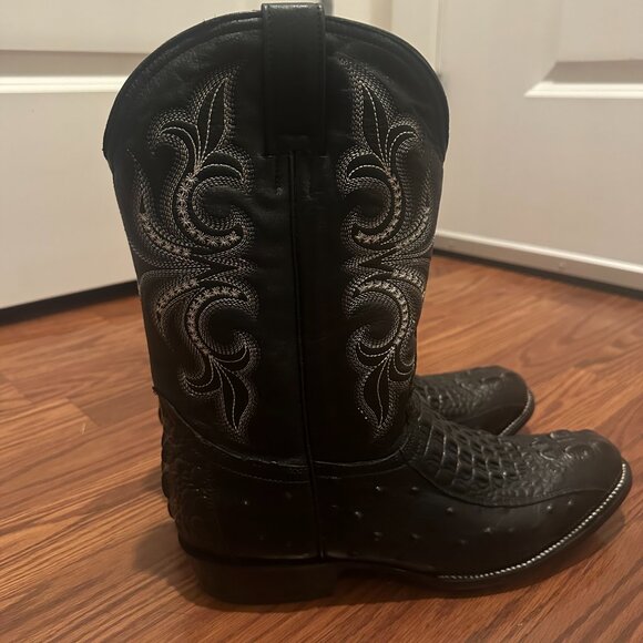 El Patron Men Alligator Leather CowBoy Boots - Picture 12 of 12